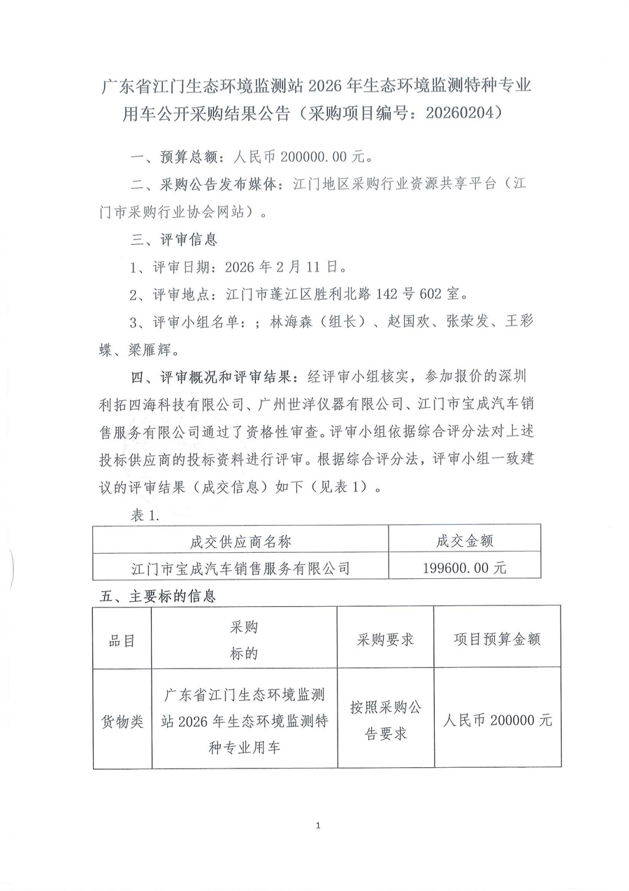 广东省江门生态环境监测站2026年生态环境监测特种专业用车公开采购结果公告（采购项目编号：20260204）扫描件_页面_1.jpg